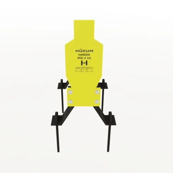 IPSC Popper Hedef, Hardox 500 çelik yapısı ile açık arazi atışları için üretilen, kurulu gelen ve katlanabilir yaylı sisteme sahip bir çelik hedeftir.